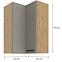 Küchenzeile LUNA CLAYGREY/ARTISAN 60X60 GN-90 2F (90°),2