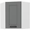 Küchenzeile LUNA DUSTGREY/WEISS 60X60 GN-72 1F (45°)