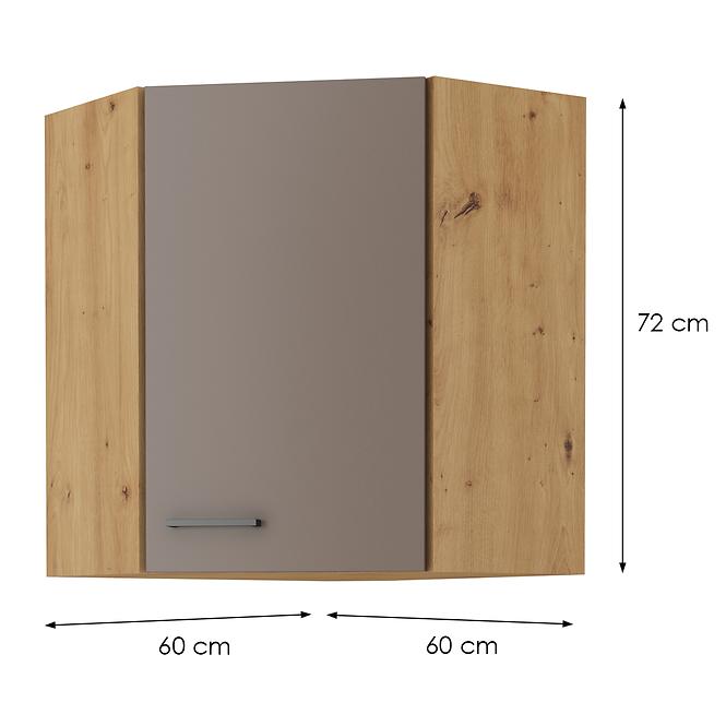 Küchenzeile BOLONIA TRÜFFEL/DĄB ARTISAN 60X60 GN-72 1F (45°)