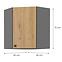 Küchenzeile AVA ARTISAN/Antracyt 60X60 GN-72 1F (45°),2