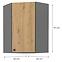 Küchenzeile AVA ARTISAN/Antracyt 60X60 GN-90 1F (45°),2