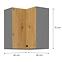 Küchenzeile AVA ARTISAN/Antracyt 60X60 GN-72 2F (90°),2
