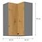 Küchenzeile AVA ARTISAN/Antracyt 60X60 GN-90 2F (90°),2