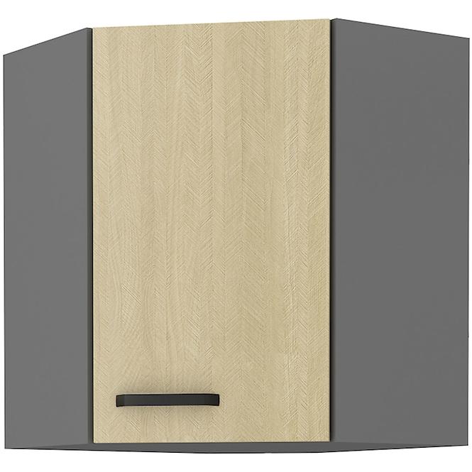 Küchenzeile SCANDI Fischgrätenmuster/Antracyt 60X60 GN-72 1F (45°)