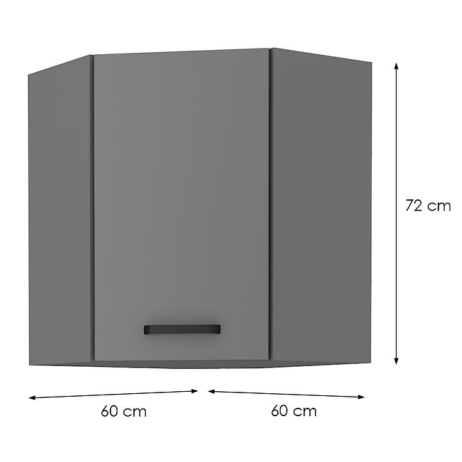 Küchenzeile NESSA Antracyt 60X60 GN-72 1F (45°)