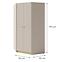 Schrank Alessio AE2 2D Beige /Eiche,2