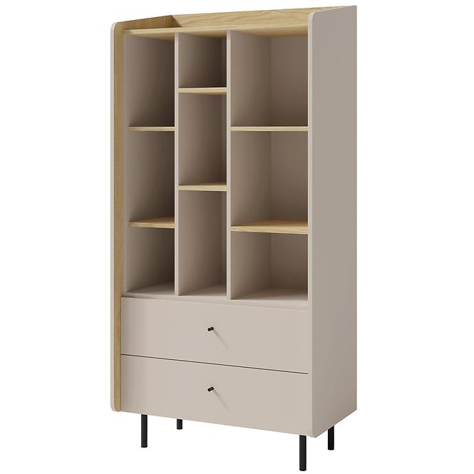 Vitrina Alessio AE6 2S Beige /Eiche