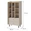Vitrina Alessio AE6 2S Beige /Eiche,2
