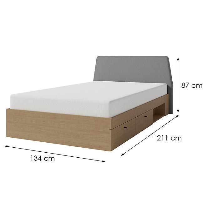Bett Alessio AE13  120 Eiche Baltic