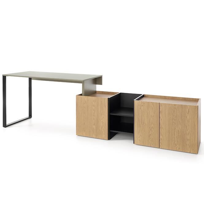 Schreibtisch Sergio SE8+Komoda 3D Eukalyptus/Eiche Baltic