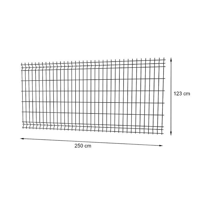 Einstabmattenzaun 3D 1,23/2,5 m 7063476