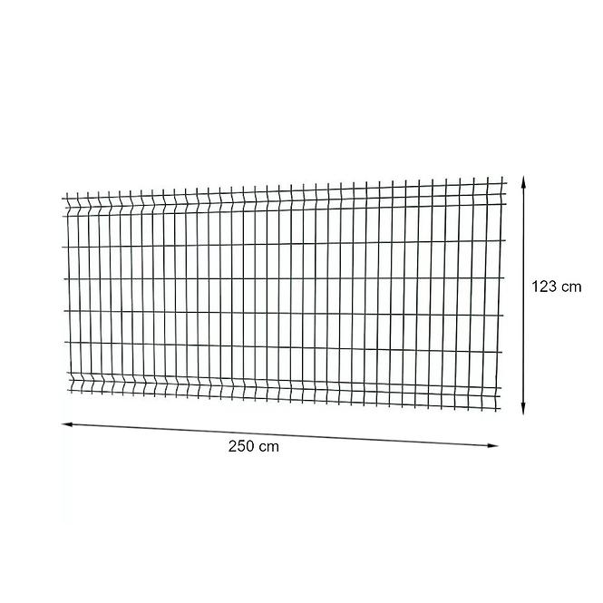 Einstabmattenzaun 3D 1,23/2,5 m 7068357
