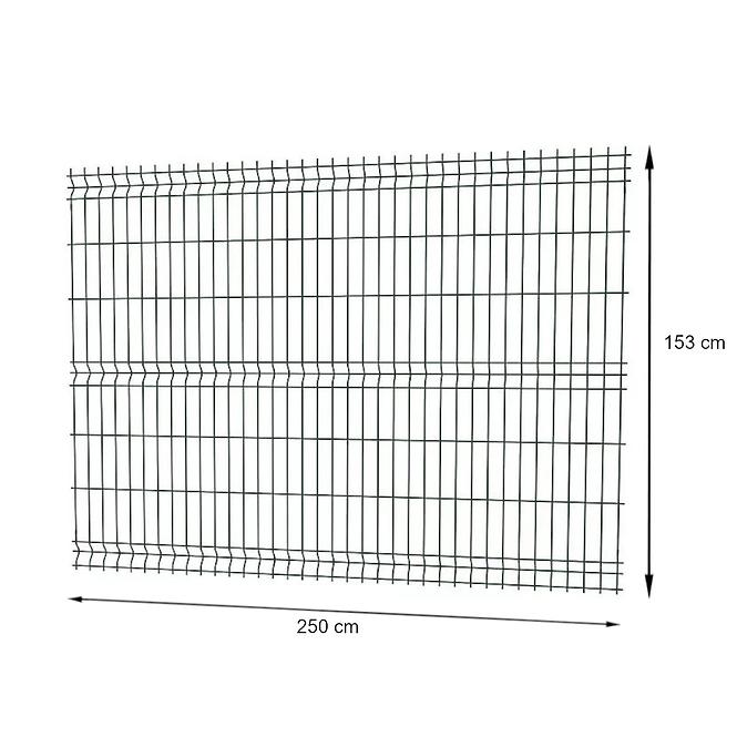 Einstabmattenzaun 3D 1,53/2,5m