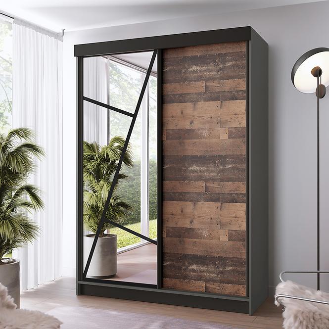 Schrank Vena 138 Graphit Antracyt + Old Style