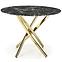 Tisch Raymond 2 100 glas/stahl – schwarz marmor/golden,2