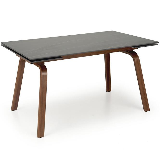 Tisch Lozano 82x140 spiek/stahl – schwarz marmor/nuss