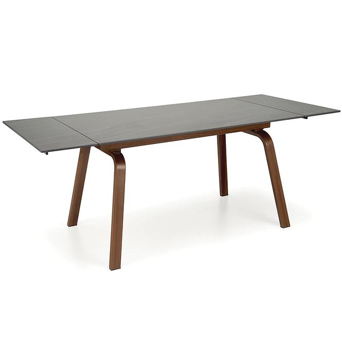 Tisch Lozano 82x140 spiek/stahl – schwarz marmor/nuss