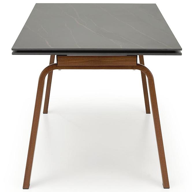 Tisch Lozano 82x140 spiek/stahl – schwarz marmor/nuss