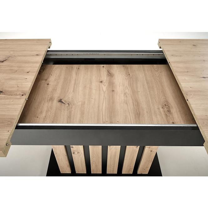 Tisch Lamello 80x130 platte – eiche artisan/schwarz