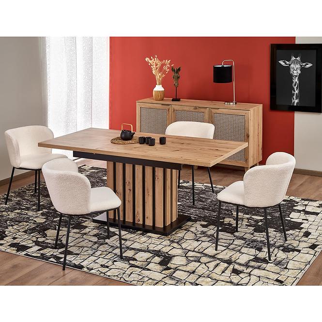 Tisch Lamello 80x130 platte – eiche artisan/schwarz