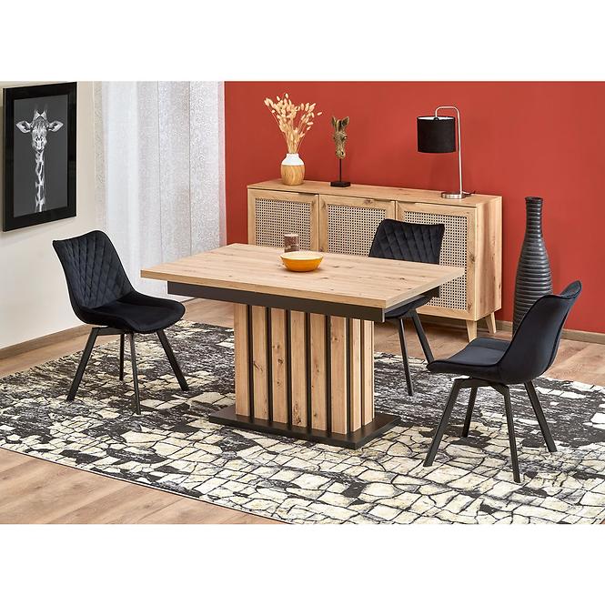 Tisch Lamello 80x130 platte – eiche artisan/schwarz