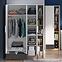 Schrank Torino 01 Weiß/Eiche Castello/Graphit,6