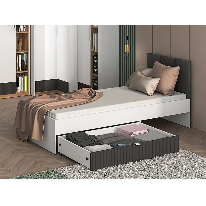 Bett Torino 90+Rahmen Flx 11 Weiß/grafit