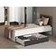 Bett Torino 90+Rahmen Flx 11 Weiß/grafit,6