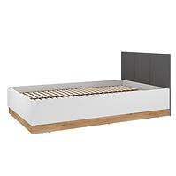 Bett Torino 120+Rahmen Flx 1202 Weiß/Eiche Castello/Graphit