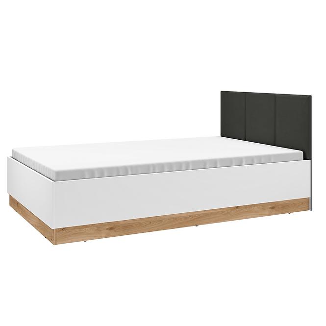 Bett Torino 120+Rahmen Flx 1202 Weiß/Eiche Castello/Graphit
