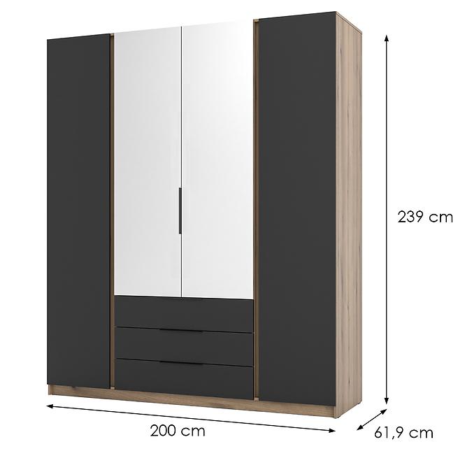 Schrank Kaja EV/BL 2F 2 Spiegel 3S