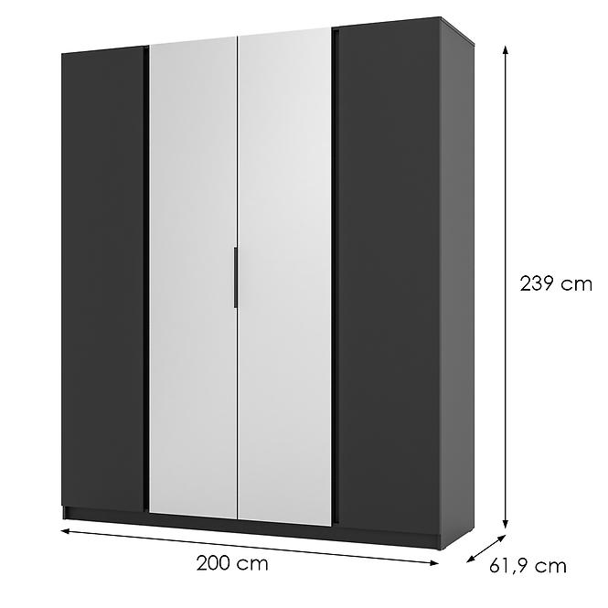 Schrank Kaja BL/BL 2F 2 Spiegel