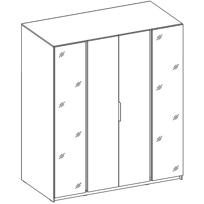 Schrank Kaja EV/BL 2 Spiegel 2F