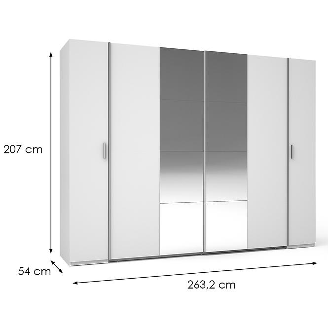 Schrank Store 2D+2D III20-B Weiß/Spiegel 