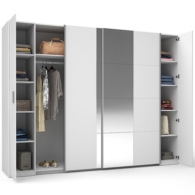 Schrank Store 2D+2D III20-B Weiß/Spiegel 