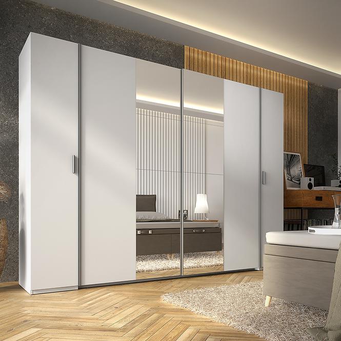 Schrank Store 2D+2D III20-B Weiß/Spiegel 