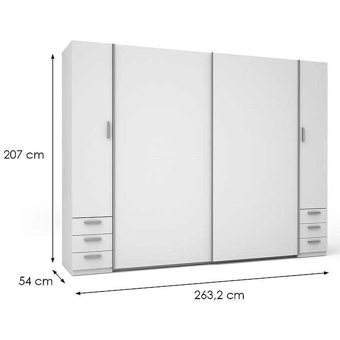 Schrank Store 2D+2D II21-B Weiß