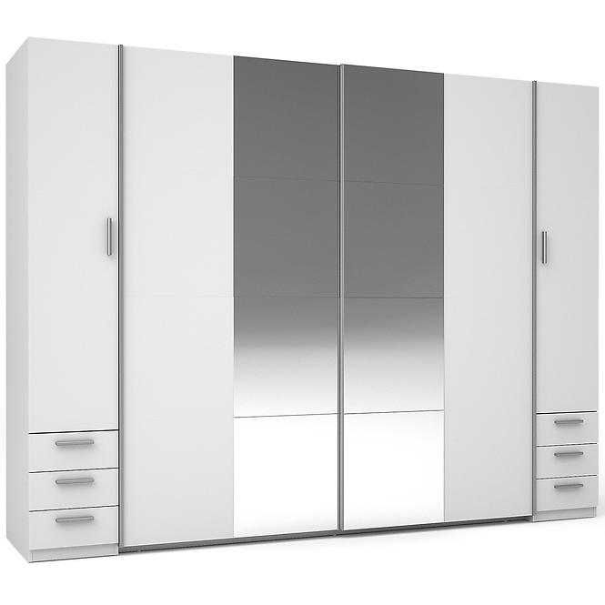 Schrank Store 2D+2D III21-B Weiß/Spiegel 