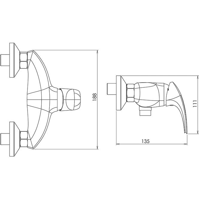 Duscharmatur Metalia 57