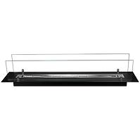 Biokaminbrenner 1000 Schwarz Matt mit Glas