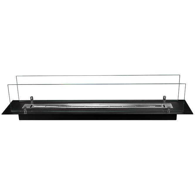 Biokaminbrenner 1000 Schwarz Matt mit Glas
