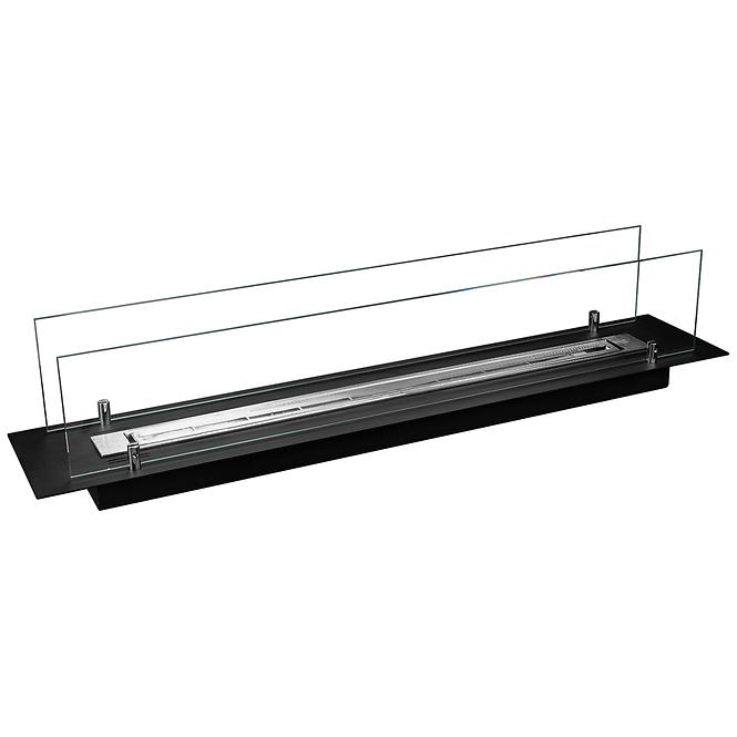 Biokaminbrenner 1000 Schwarz Matt mit Glas