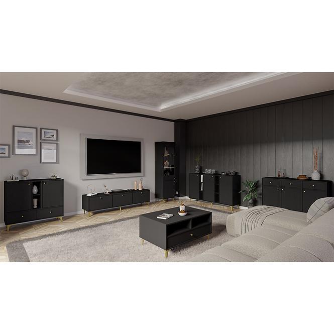 Couchtisch Tokyo 1 1S Schwarzer Graphit 201,10