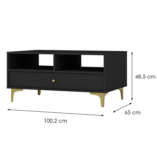 Couchtisch Tokyo 1 1S Schwarzer Graphit 201,2