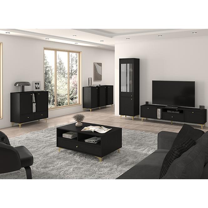 Couchtisch Tokyo 1 1S Schwarzer Graphit 201,9