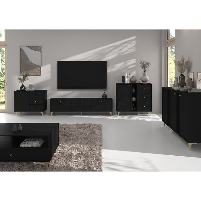 Couchtisch Tokyo 1 1S Schwarzer Graphit 201,7