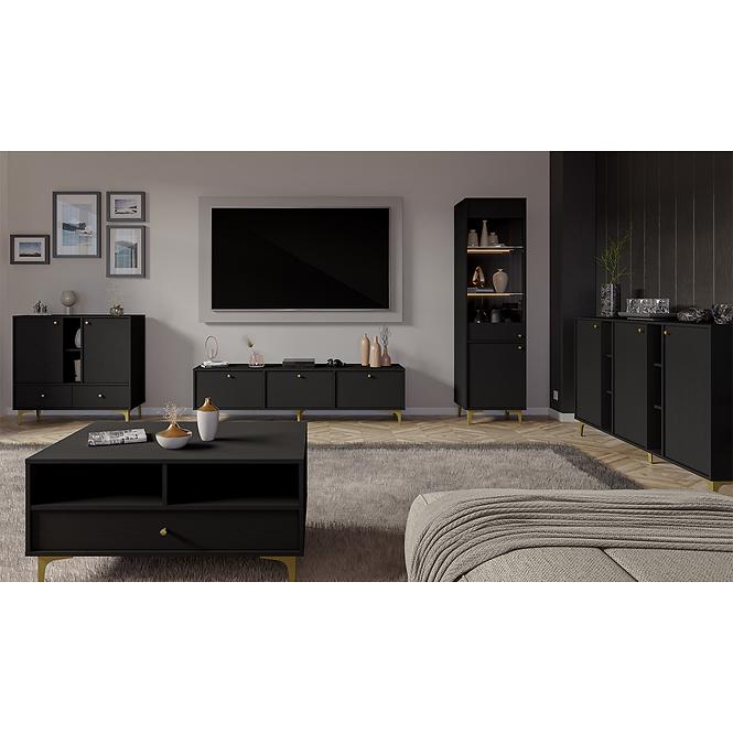 Couchtisch Tokyo 1 1S Schwarzer Graphit 201,8