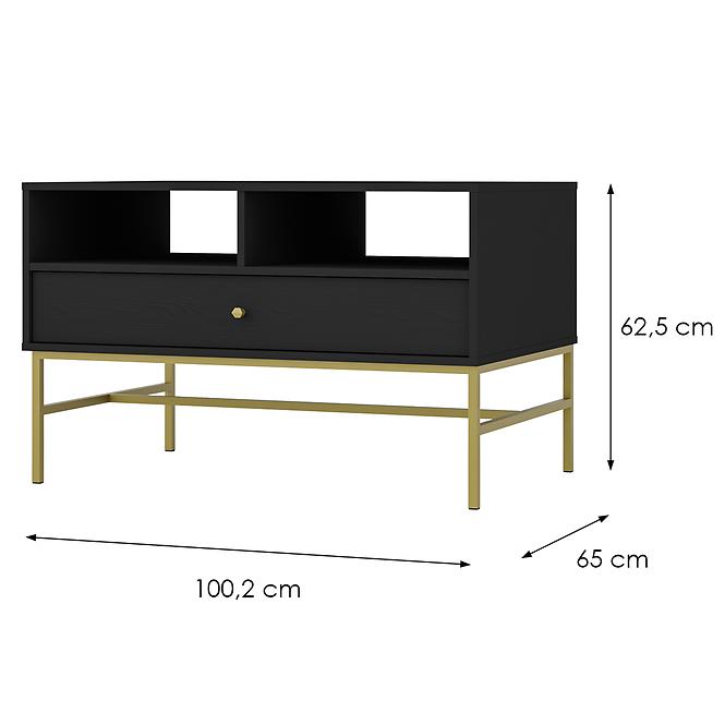 Couchtisch Tokyo 3 1S Schwarzer Graphit 201