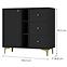 Kommode Tokyo 1  1F 3S Schwarzer Graphit 824,2