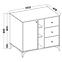 Kommode Tokyo 1  1F 3S Schwarzer Graphit 824,6